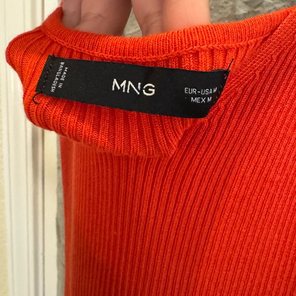 Mango Red Ribbed V-Neck Tank Top - Picture 3 of 3